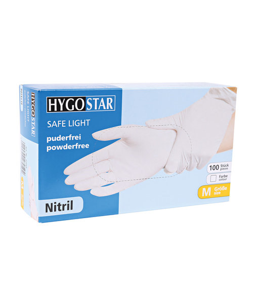 HygoNorm Gants en nitrile SAFE FIT sans poudre, blancs