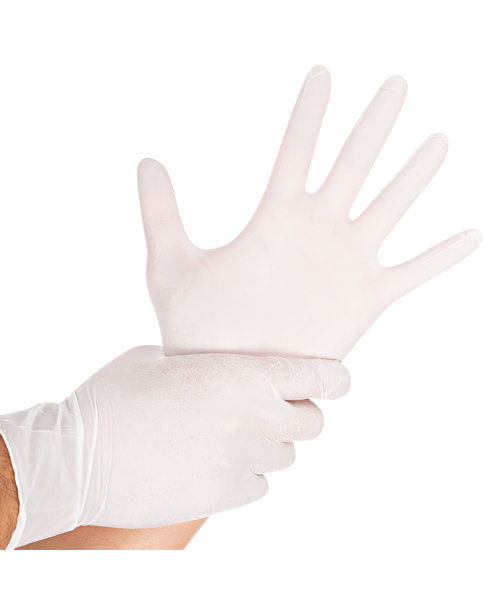 HygoStar Gants en nitrile SAFE LIGHT sans poudre, blancs