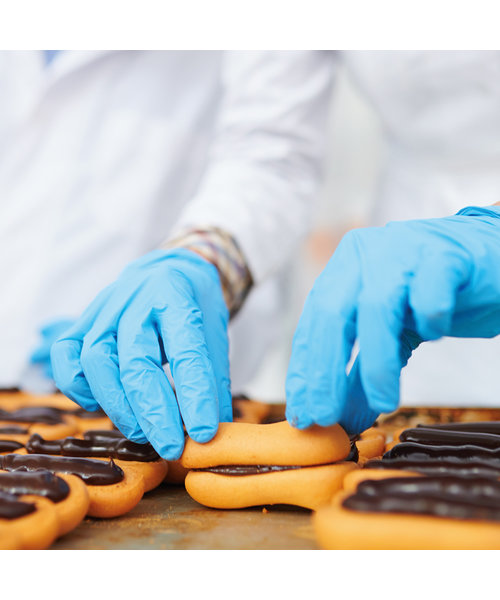 HygoStar Gants en nitrile SAFE LIGHT sans poudre, couleur bleue