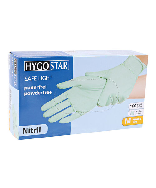 HygoStar Gants en nitrile SAFE LIGHT sans poudre, vert menthe