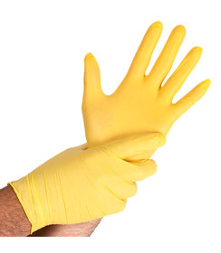 Gants en nitrile SAFE LIGHT non poudrés, couleur jaune
