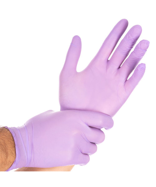 HygoStar Gants en nitrile SAFE LIGHT sans poudre, violets