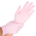 HygoStar Gants en nitrile SAFE LIGHT sans poudre, couleur rose