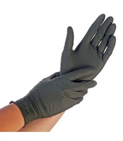 Gants en nitrile SAFE FIT sans poudre, couleur noire