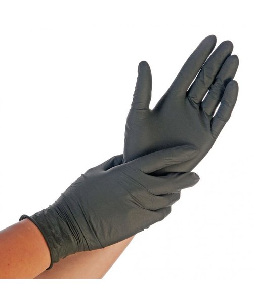 HygoNorm Gants en nitrile SAFE FIT sans poudre, couleur noire