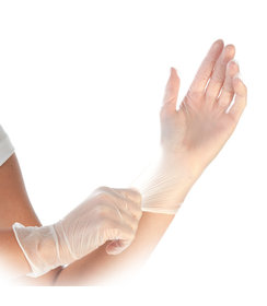 Gants en vinyle IDEAL FIT sans poudre, blancs