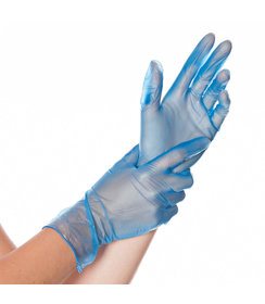 Gants en vinyle IDEAL sans poudre, bleus