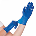 HygoStar Gants en latex sans poudre, couleur bleue