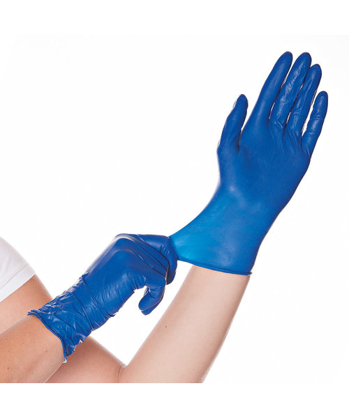 HygoStar Gants en latex sans poudre, couleur bleue