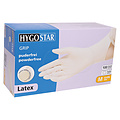 HygoStar Gants en latex GRIP sans poudre, blancs