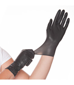 Gants en latex DIABLO sans poudre, couleur noire