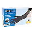 HygoStar Gants en nitrile SAFE SUPER STRETCH sans poudre, couleur noire
