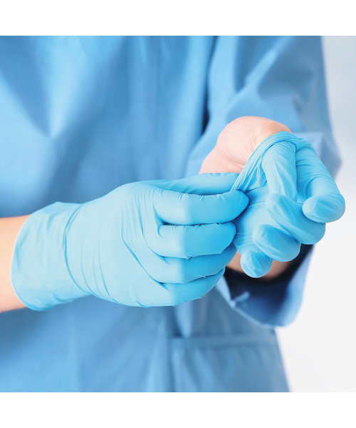 HygoStar Gants en nitrile SAFE PREMIUM sans poudre, couleur bleue
