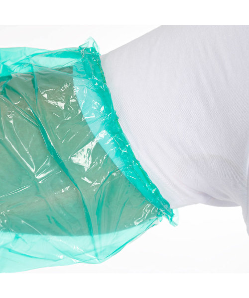 HygoStar Gants LDPE SOFTLINE LONG PLUS 90 cm avec élastique aux poignets - vert