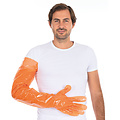 HygoStar LDPE Handschoenen SOFTLINE LONG 90 cm - oranje