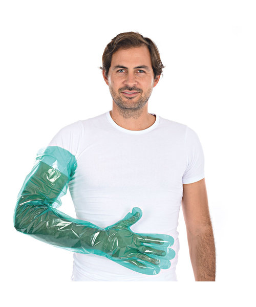 HygoStar Gants LDPE SOFTLINE LONG 90 cm - vert