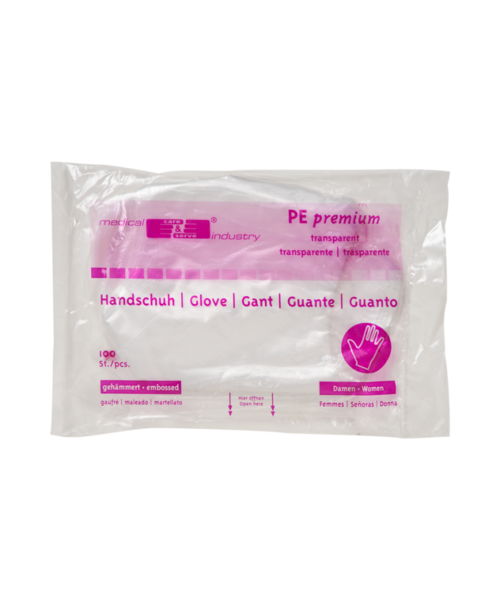 Care & Serve Gants en PEHD pour hommes dans un sachet en polyéthylène - transparents