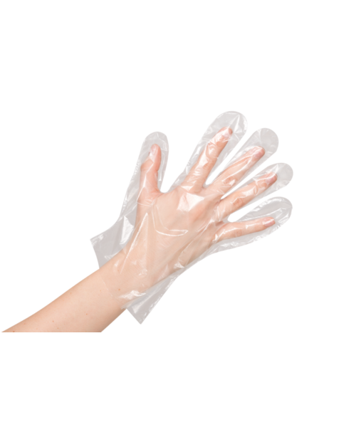 Care & Serve Gants en PEHD pour hommes dans un sachet en polyéthylène - transparents