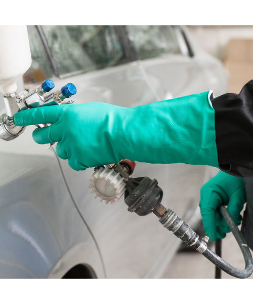HygoStar Gants en nitrile Protection chimique PROFESSIONAL - vert