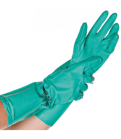 Gants en nitrile Protection chimique PROFESSIONAL - vert