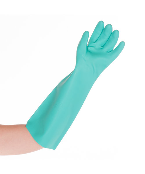 HygoStar Nitril Handschoenen Chemical Protection PROFESSIONAL lang 46 cm - groen