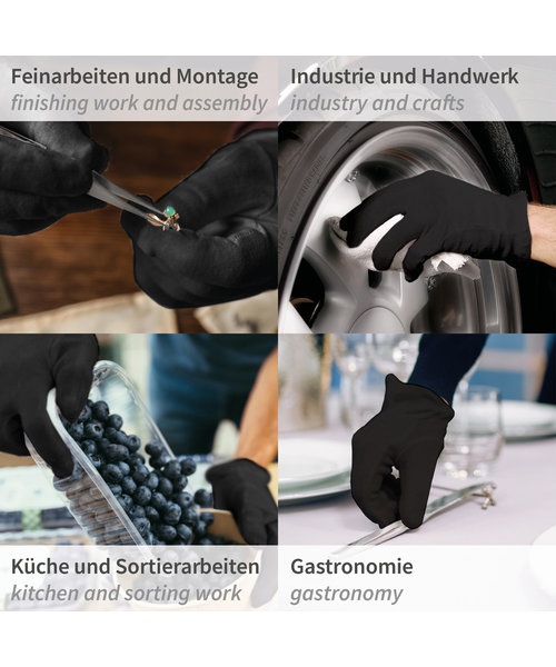 HygoStar Katoen handschoenen NERO zwart