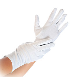Gants en coton blancs