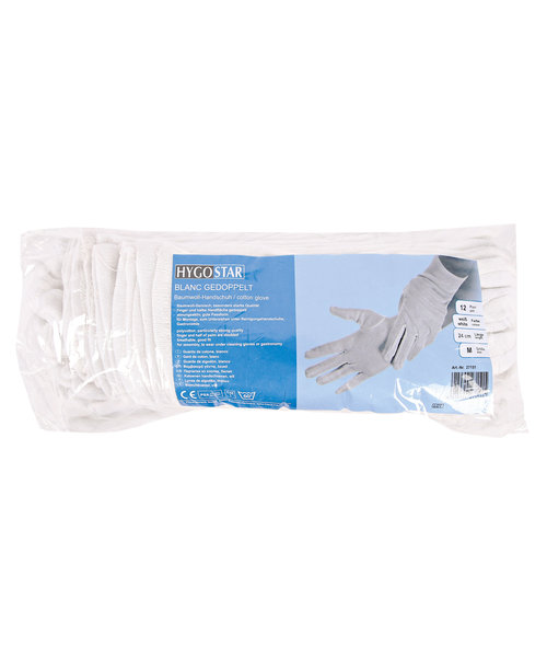 HygoStar Gants en coton DOUBLED blancs