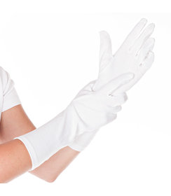 Gants en coton EXTRA LONG blancs