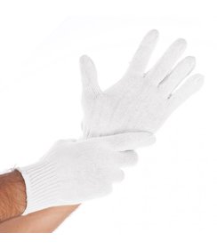 Gants en coton CUFF LIGHT blancs