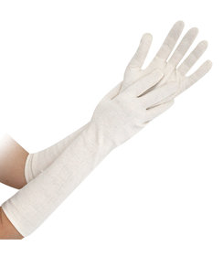 Gants en coton NATURE EXTRA LONG 45 cm