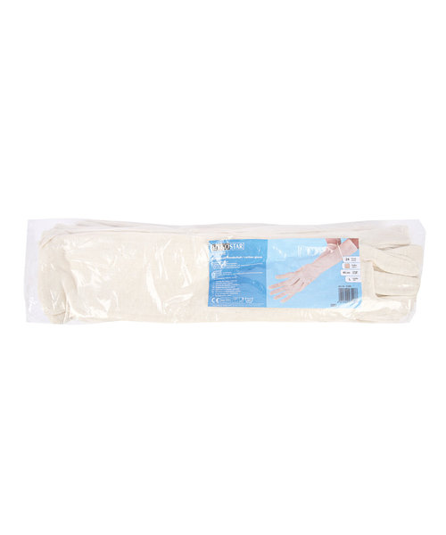 HygoStar Gants en coton NATURE EXTRA LONG 45 cm