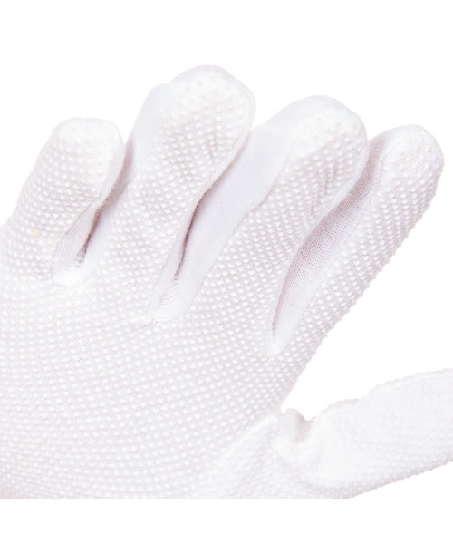 HygoStar Gants en coton TRICOT GRIP blancs