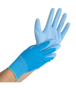 Gants en nylon ULTRA FLEX HAND/ revêtement PU bleu