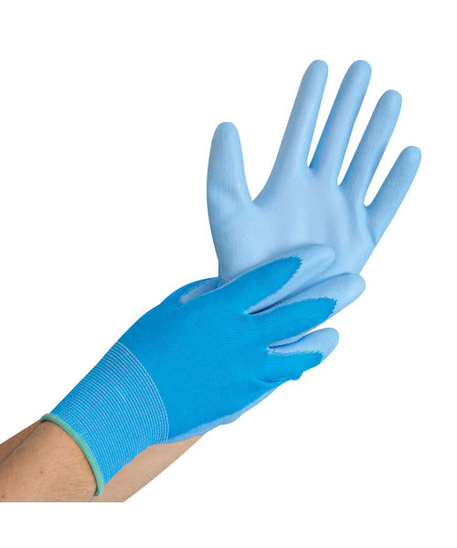 HygoStar Nylon handschoenen ULTRA FLEX HAND/ PU-coating blauw