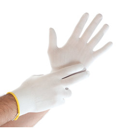 Gants en nylon ULTRA FLEX blancs