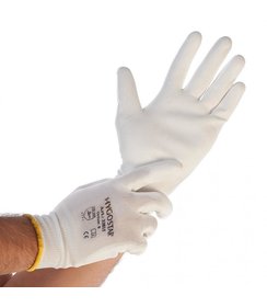 Gants en nylon ULTRA FLEX HAND/ revêtement PU blanc