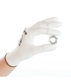 Gants en nylon ULTRA FLEX FINGER/ revêtement PU blanc