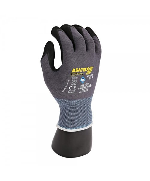 Asatex Nylon handschoenen ERGO STAR/ Nitrile microfoam coating