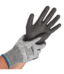 Gant résistant aux coupures CUT SAFE/ revêtement PU gris