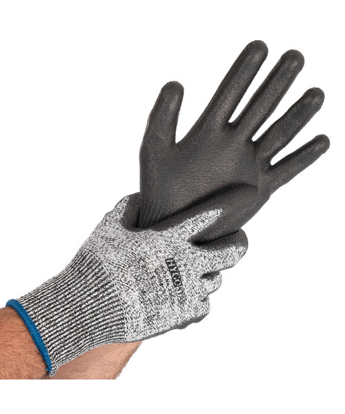 HygoStar Gant résistant aux coupures CUT SAFE/ revêtement PU gris