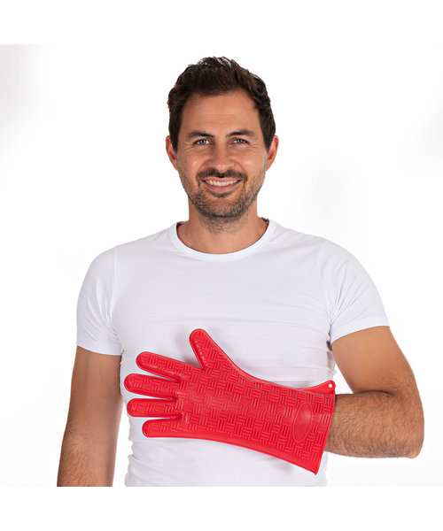 HygoStar Gant en silicone résistant à la chaleur HEATBLOCKER 43 cm - rouge