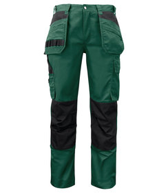 PROJOB Prio pantalon de travail avec poches genoux et poches à clous vert forêt