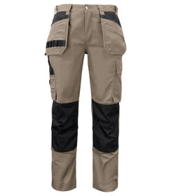 PROJOB Prio pantalon de travail avec poches genoux et poches à clous kaki