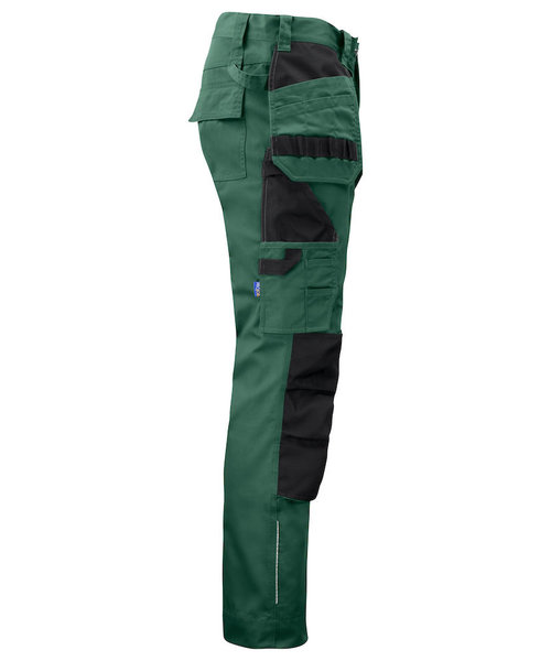 Projob Prio PROJOB Prio pantalon de travail avec poches genoux et poches à clous vert forêt / hommes