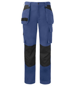 PROJOB Prio pantalon de travail avec poches genoux et poches à clous, coton bleu