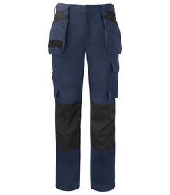 PROJOB Prio pantalon de travail avec poches genoux et poches à clous, coton marine