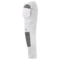 Projob Prio PROJOB Prio pantalon de travail avec poches genoux et poches à clous blanc, coton / hommes