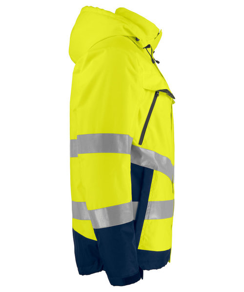 Projob Prio PROJOB Prio imperméable de signalisation doublé pour hommes - jaune/marine