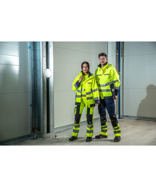Projob Prio PROJOB Prio imperméable de signalisation doublé pour hommes - jaune/marine